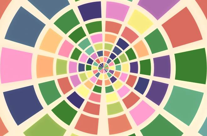 A digital color wheel with an interesting color scheme