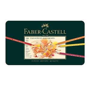 A tin of Faber Castell Polychromos pencils, an alternative to Prismacolor pencils